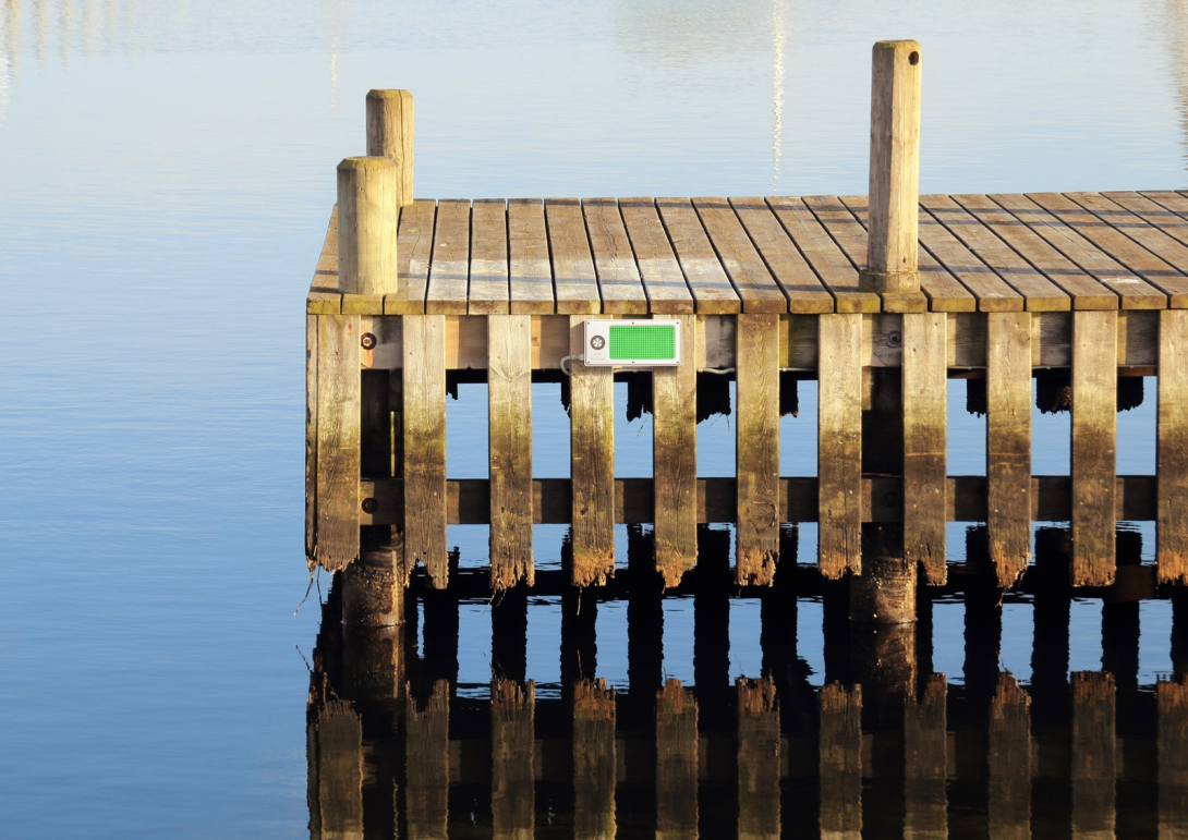 Digitale rød/grøn skilte i Svendborg Havn nye digitale skilte i Svendborg Havn